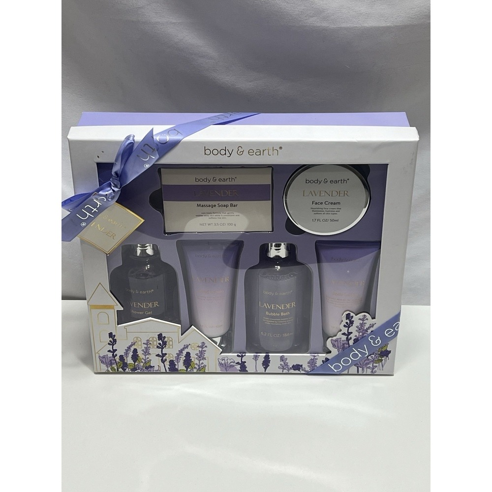 Women's BODY & EARTH Lavender Bath & Body Gift Set EXP. 04/2023 New